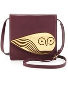 Jonathan Adler Vera Snake Flap Crossbody Bag Plum - Lyst