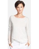 Vince Placement Stripe Slub Sweater - Lyst