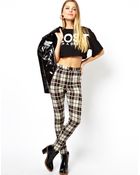 Asos Tube Pants in Plaid Check - Lyst