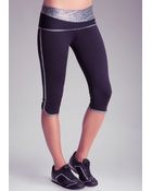 Bebe Iridescent Capri Pant - Lyst