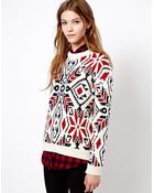 Pull&Bear Jacquard Sweater - Lyst