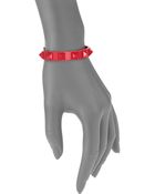 Valentino Studded Leather Buckle Bracelet - Lyst