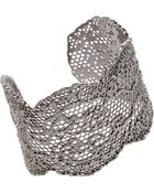 Aurelie Bidermann Oxidized Silver Vintage Lace Bracelet - Lyst