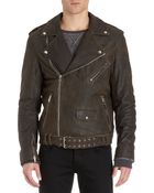 Lot78 Distressed Moto Jacket - Lyst