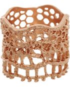 Aurelie Bidermann Rose Gold Lace Ring - Lyst