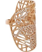 Repossi Diamond & Rose Gold Phalanx Ring - Lyst