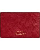 Smythson Panama Flat Card Case - Lyst