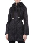 Elie Tahari Mary Kate Puffer Coat Black - Lyst