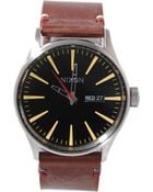 Nixon The Sentry Leather Watch - Lyst