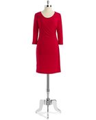 Calvin Klein A Line Dress With Side Ruched Detail - Lyst