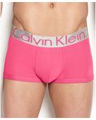 Calvin Klein Steel Microfiber Low Rise Trunk - Lyst