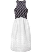 Thakoon White Broderie Cross Front Dress - Lyst