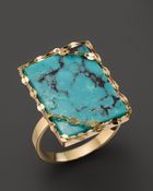 Lana Jewelry 14K Gold Turquoise Square Ring - Lyst
