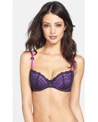 Betsey Johnson Eyelet Lace Balconette Bra - Lyst