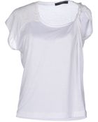 Blue Les Copains Sleeveless Tshirt - Lyst