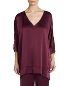 Donna Karan New York Silk Dolman Pajama Top - Lyst