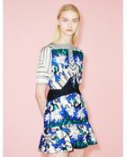 Peter Pilotto Elizabeth Printed Silk Cloque Dress - Lyst