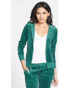 Juicy Couture Velour Zip Hoodie - Lyst
