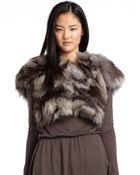 Alice + Olivia Angelica Fox Fur Shawl - Lyst