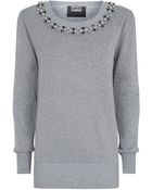 Markus Lupfer Jewel Plated Lurex Jumper - Lyst