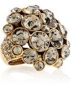 Oscar de la Renta Goldplated Crystal Ring - Lyst