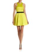 Robert Rodriguez Pleated Fit And Flare Dress - Lyst