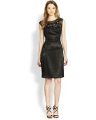 Sue Wong Beaded Satin Dress - Lyst