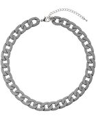 Topshop Chunky Grey Chain Necklace - Lyst