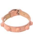 Balenciaga Rubber Studded Leather Bracelet - Lyst