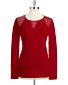 Calvin Klein Mock Mesh Detailed Sweater - Lyst