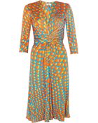Issa Gather Waist Silk Jersey Dress - Lyst