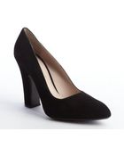 Miu Miu Black Suede Pointed Toe Pumps - Lyst