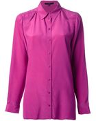Tibi Slit Shoulder Blouse - Lyst
