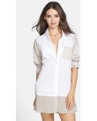 Tommy Bahama Boyfriend Shirt Coverup - Lyst