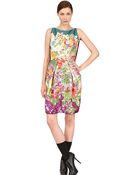 Antonio Marras Embroidered Stretch Cotton Viscose Dress - Lyst