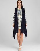 BCBGMAXAZRIA Cardigan Striped Sleeve Wrap - Lyst