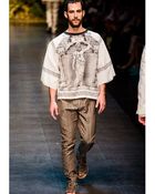 Dolce & Gabbana Zeus Printed Cottonlinen Blend T-shirt - Lyst
