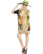 Etro Printed Silk Cady Dress - Lyst