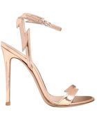 Gianvito Rossi 100mm Metallic Leather Sandals - Lyst