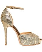 Jimmy Choo 120mm Kafta Glittered Nappa Sandals - Lyst