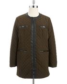 Jones New York Quilt Stitched Walker Jacket - Lyst