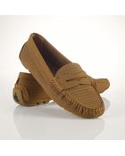 Lauren by Ralph Lauren Camilla Nubuck Leather Loafer - Lyst