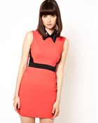 Markus Lupfer Sequin Collar Bodyconscious Panel Dress - Lyst