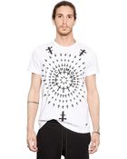 Richmond Leather & Cotton Jersey T-Shirt - Lyst