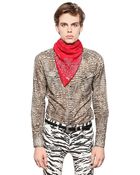 Saint Laurent Croc Printed Cotton Poplin Shirt - Lyst