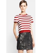 Saint Laurent Sequin Stripe Top - Lyst