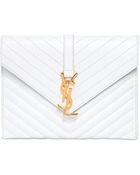 Saint Laurent Monogramme Leather Bag - Lyst