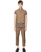 Umit Benan Striped Cotton Blend Vest - Lyst