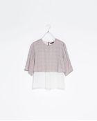 Zara Top with Hem - Lyst