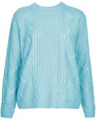 Topshop Knitted Cable Jumper - Lyst